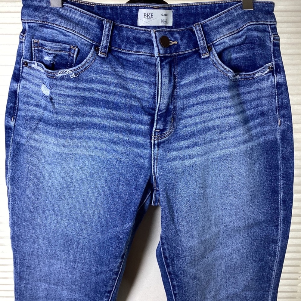 BKE Gabby Curvy Fit High Rise Ankle Skinny Jeans, Medium Wash, 29x27, Fray Hem - Picture 2 of 7